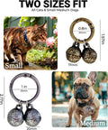 Morn Light 2 Pack Dog & Cat Bells with Engraved Pattern, Extra Loud Brass Bell for Collar with Quick Clasp, Anti-Lost Tracking,Gift Ready Set for Small to Medium Pets Lovers(Silver+Copper,S+M)