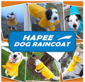 HAPEE Dog Raincoats with Reflective Strip Hoodie,Poncho Jacket for Large Dogs fit Golden Retriever Doodle (A1-Yellow, 24B (65-80 lbs))