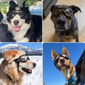 PETLESO Dog Goggles for Large Breeds, UV Protection Dog Sunglasses with Adjustable Straps, Windproof Pet Eyewear for Medium to Large Pets, Soft Frame, Breathable, Clear L