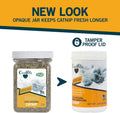 OurPet's Premium Catnip - 2.25 oz Jar of High Potency Cat Nip blend - 100% Natural North American Grown, Safe & Non-Addictive Catnip, Used to Supplement Cat Nip Toys, Spray, & Accessories (2 Cups)