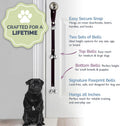 PoochieBells Dog Door Bells for Potty Training, Quick & Easy Puppy Potty Training Method Included, Handcrafted in USA wi