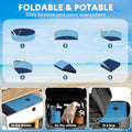 Foldable Dog Pool for Large Dogs, 91” Collapsible Hard-Side Dog Swimming Pool, Leakproof PVC Portable Pet Bath Tub & Kid