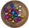 Mimalexin 35PCS Cat Bells for Cat and Dog Collar, Mixed Colors Pet Bell Pendant with Loud Crisp Sound, Anti-Lost Training Bell Keyrings Charm for Pet Collar Pendant Accessories