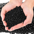 SOUJOY 3 LB Small Aquarium Substrate Gravel Sand, Polished Smooth Fish Tank Gravel, Black Crystal Chip Stone, Natural De
