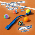 Dog Ball Launcher, Tennis Ball Thrower, Compact Design 13.8" Stick with Medium 2.5" Ball