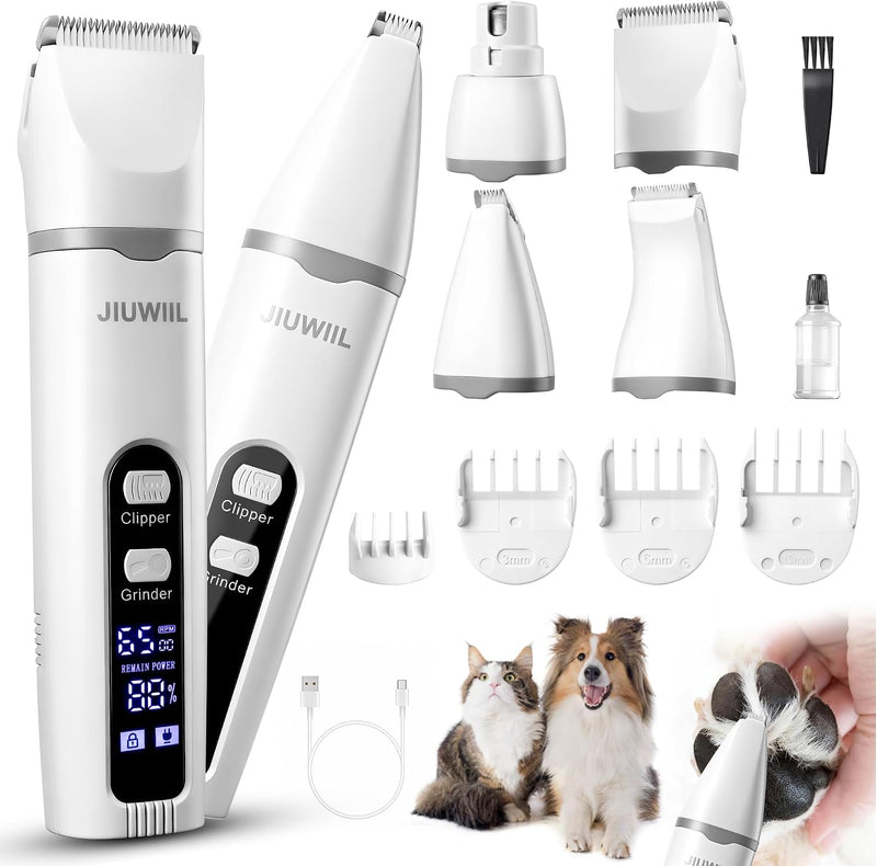 Dog Clippers for Grooming,4 in 1 Dog Grooming Kit Hair Clipper