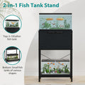 5-10 Gallon Fish Tank Stand with Cabinet Storage for Aquarium Stand