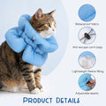 Adjustable Soft Recovery Collar for Cats, Soft Cat Cone with Drawstring