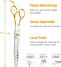 JASON Dog Grooming Chunker Scissors - 7" Blending Thinning Shears Trimming