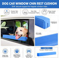 Dog Car Window Chin Rest Cushion, 15.7" Non-Slip Foam Pet Window Bumper with Center Slot for Secure Glass Fit, Portable 