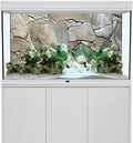 48x18 inches White Grey Rock Terrarium Backdrop Stone Fish Tank Background