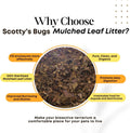 SCOTTY'S BUGS Mulched Leaf Litter for Reptiles, Isopods Live & Snails, Isopod Substrate, Terrarium Bedding, Organic Leav