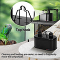 REPTI ZOO Dual Reptile Light Fixture for Reptile Dome UVB Lamp Fixture Dual Reptile Reflector Dome Lamp Cap Combo Integr