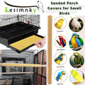 Lesimnky 30PCS Birds Perch Covers, Sand Perch for Bird Cage Platform Accessories Bird Perch Covers Sandpaper Sand Perch Covers for Parakeets Canaries Finches & Small Birds, Yellow