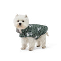 Berkshire Peanuts® Microfleece Dog Coat, Warm Fleece Dog Jacket with Waterproof Shell, Hook & Loop Design for Small, Medium, or Large Dogs (Medium, Medium Happy Day Snoopy Walk Dark Sage)
