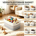 3 Pack Woven Storage Baskets, Decorative Storage Bins for Organizing, 13.4" x 11.5" x 11", Cotton Rope Baskets for Close