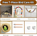 60in Large Flight Bird cage,Equipped with Bird's Nest，Ladder,Swing,Feeder,etc.with Wheels for Easy Outdoor Movement,Suit