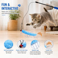 4 Pcs Artificial Millipede Refills,Cat Wand Toy Attachments