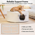 Zoratoo Enclosed Cat House for Indoor Cats, Pet Cave with Washable Cover