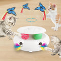 INKZOO Cat Toys for Indoor Cats, 3-in-1 Interactive Cat Toy Automatic Kitten Toys with Fluttering Butterfly, Ambush Feather and Track Balls, Smart Sensor Wake-Up,USB Powered, Exercise & Boredom Relief