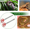 2pcs Snake Feeding Tongs, 15 inch Snake Hook Snake Grabber Tool Snake Stick Reptile Tongs for Bearded Dragon Snake Repti