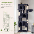 Globlazer F66 Corner Cat Tree, 66in Multi-Level Climbing Tower