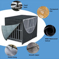 Dog Cage Cover Fits 38"L x 26.3"W x 31"H Metal Dog Cages With Fleece Lining