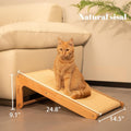 CHEERHOME PETS Sisal Cat Scratcher Ramp for Indoor L-Shape Solid Wooden