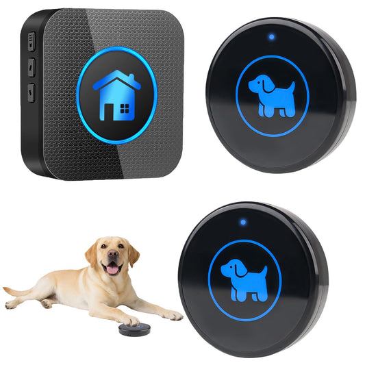 Dog Door Bell 2026 Enhanced Touch, Wireless Doggie Doorbell for Potty Training to Go Outside, IP65 Waterproof, 1000ft Range, 55 Melodies, 5 Modes & Adjustable Volume (2 Buttons)