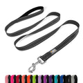 PenSeepet Dog Leash 6 FT Padded Handle Nylon Reflective Dogs Leashes for Medium Dogs Black