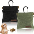 2Pcs Dog Treat Pouch, Dog Treat Pouches for Pet Training, Portable Auto Closing Dog Walking Bag with Carabiner for Puppy