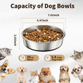 Stainless Steel Dog Bowls, 3.8 Cup, 2 Pack, Non-Slip & Durable