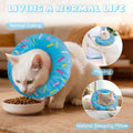 Fzxdfg Blue Soft Cat Cone Collar Comfortable Adjustable Donut Recovery Collars Lightweight Elizabeth Collar Post-Surgery Wound Care Anti-Licking and Biting for Small Cats