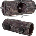REPTIZOO Magnetic Reptile Hide Cave Resin Hollow Tree Trunk Hideout, Gecko Hide with Strong Magnetic Climbing Toy Reptil