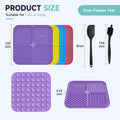 KISENGT Lick Mat for Dogs and Cats, Suction Cups, Slow Feeder, 4Pack, Large