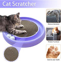 LYCTDD Interactive Cat Ball Track Toy for Indoor Cats, Cat Scratching Board & Exercise Set for Bored Indoor Adult and Kitten Mental & Physical Stimulation, with Spare Ball to Prevent Loss (Purple)