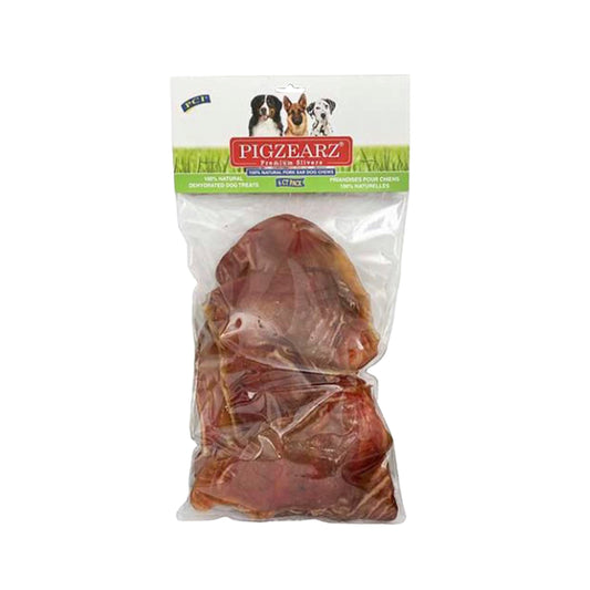 PCI -Pet Center, Inc Pigzears - 100% Pig Ears - Dog Treat - 6 Count
