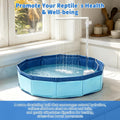 SKARUS Electric Bearded Dragon Bathtub, Foldable Reptile Shower Pool Kit