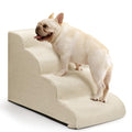 Aodisman Dog Steps for Bed and Couch,4-Step Dog Stairs and Ramp for Small Dogs & Cats,Indoor Anti-Slip Pet Stairs for Old Cats and Puppy,Beige
