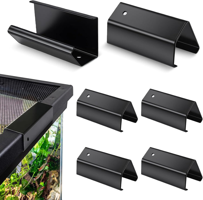 Reptile Terrarium Covers Heavy Duty Screen Clips 6 Pack for 5-29 Gallons