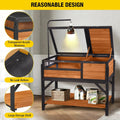 Aivituvin Tortoise Habitat Turtle Enclosure, Wooden Tortoise House Reptile Cage for Small Animals, Reptile Tank with Lar