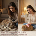 MCTOURY Rabbit Brush for Shedding Grooming: Effective at Removing 99% Loose Hair - Gentle Massage Appears Relaxed Comfor