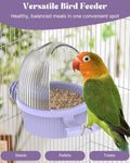 Pawfly No Mess Bird Feeder with Water Dispenser, Food and Water Bowl for Parakeet, Parrot, Cockatiel, Budgie and Lovebir