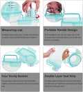 3-5Lbs Airtight Small Dog Cat Pet Food Storage Container (Clear Blue 2Pack)