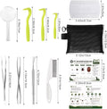 Penitue Tick Removal Tool Kit Tweezers for Cats and Dogs, Professional Portable Tick Remover and Puller Set Suitable for