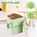 Bird Seed Storage Container Airtight,5~6LB Metal Bird Food Container with Scoop,Wild Bird Seed Tin for Storing Sunflower