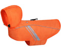 VIVAGLORY Wetoff Dog Raincoat, Rain Coat for Dog All Seasons Adventure, Rain Jacket with Harness Hole & Hood, Reflective Lightweight Waterproof for Doggy & Puppy, M, Orange