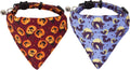ADOGGYGO Halloween Cat Collar Breakaway, Pumpkin Cat Bandana Collar, 2 Pack