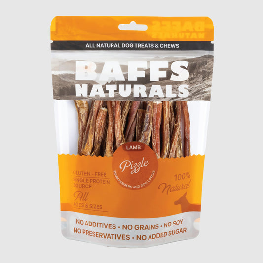 Lamb Pizzle Sticks for Dogs - 100% Natural Chews | Gluten Free Dog Treats for All Ages & Sizes | High Protein Low Fat Lamb Pizzle for Dental Health | Long Lasting Grain Free Training Reward | 8oz