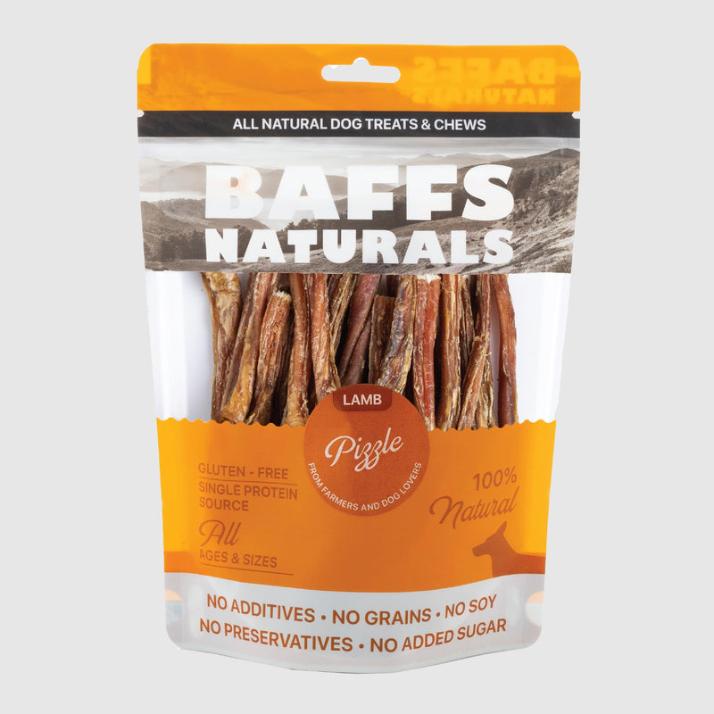 Lamb Pizzle Sticks for Dogs - 100% Natural Chews | Gluten Free Dog Treats for All Ages & Sizes | High Protein Low Fat Lamb Pizzle for Dental Health | Long Lasting Grain Free Training Reward | 8oz